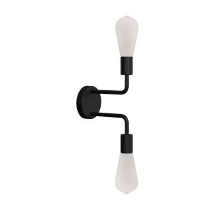 Aplique con doble extensión curvada de metal negro