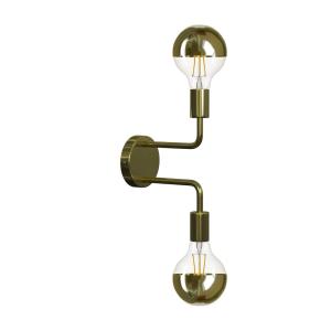 Aplique con doble extensión curvada en metal color bronce