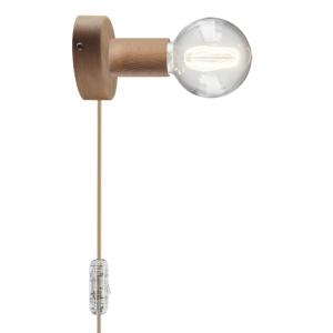 Aplique de madera con cable de yute