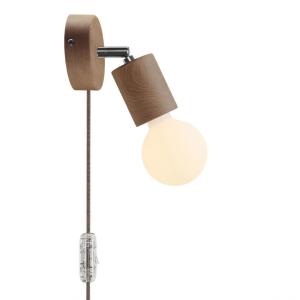 Aplique de madera con enchufe y articulación orientable en…