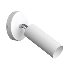 Aplique de metal blanco con foco orientable