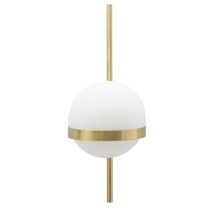 Aplique de metal dorado con esfera de cristal blanco cm 15x…