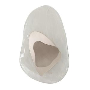 Aplique de metal plateado y cristal 21x8x31 cm