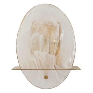 Aplique de metal y cristal dorado 20x11x25 cm