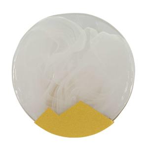 Aplique de metal y cristal dorado ø 20x10 cm