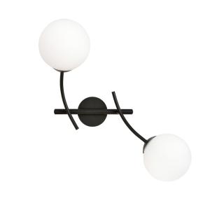 Aplique de pared con brazos orientables y esferas de crista…
