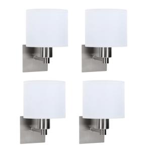 Aplique de pared led (4uds) con pantalla para tambor níquel…