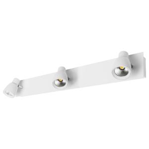 Aplique de pared led con 3 focos en blanco