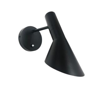 Aplique de pared negro giratorio con interruptor e27