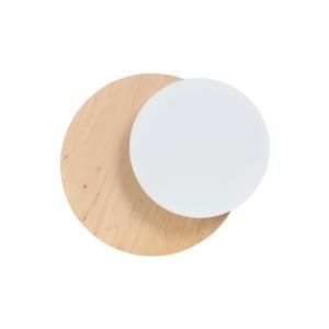 Aplique de pared nórdico con 2 piezas circulares blanco y m…