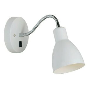 Aplique de pared orientable blanco de metal