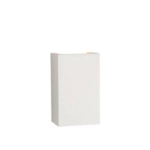 Aplique de pared rectangular blanco de yeso