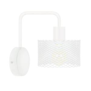 Aplique de pared  tosel , metal ,blanco,a22x d16xp16cm