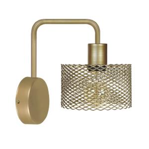 Aplique de pared  tosel , metal ,dorado , a 22xd16x p 16cm