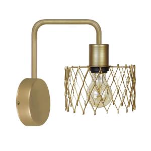 Aplique de pared  tosel ,metal,dorado ,a22xd 16x p 16 cm
