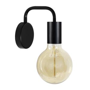 Aplique de pared  tosel ,metal,negro ,a 18xd 10x p 19cm