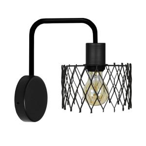 Aplique de pared  tosel ,metal,negro , a 22xd16xp16cm