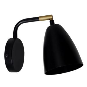Aplique de pared  tosel ,metal,negro ,a15xd 10x p 19 cm