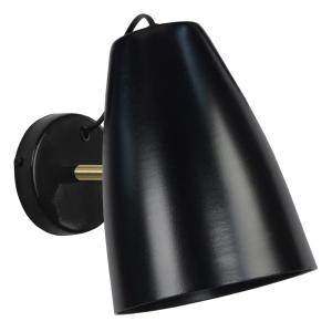 Aplique de pared  tosel ,metal,negro ,a25xd14,5xp14,5cm