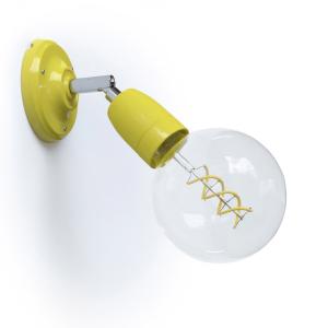 Aplique de porcelana amarilla orientable