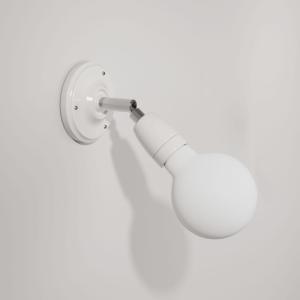 Aplique de porcelana blanca orientable