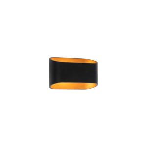 Aplique diseño negro/dorado
