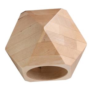 Aplique geométrico en madera, madera l: 12cm