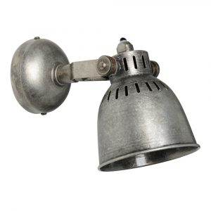 Aplique industrial de metal con efecto envejecido