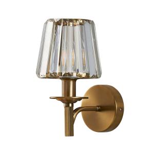 Aplique metal y cristal  24,5 cm