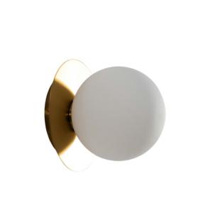 Aplique metal y vidrio  18 cm