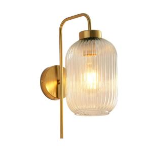 Aplique metal y vidrio  34,5 cm