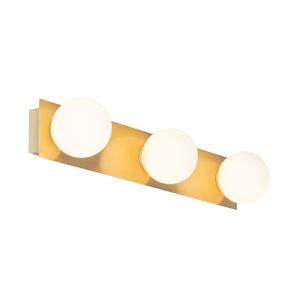 Aplique moderno dorado 48 cm ip44 3 luces