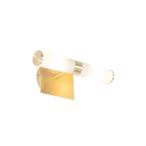 Aplique moderno dorado ip44 2 luces