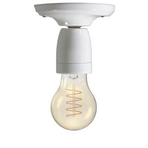 Aplique o plafón de porcelana blanco