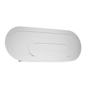 Aplique oval en métal, blanco l: 40cm