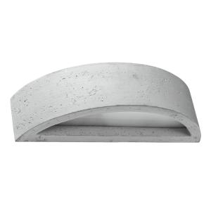 Aplique semicircular en concreto, gris l: 40cm