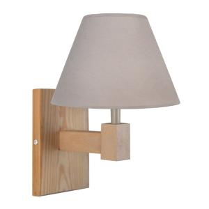 Aplique tosel ,madera,natural, a25xd25xp 16cm