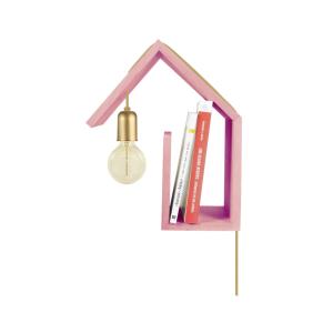 Aplique tosel ,madera,rosa ,a10xd30xp30cm