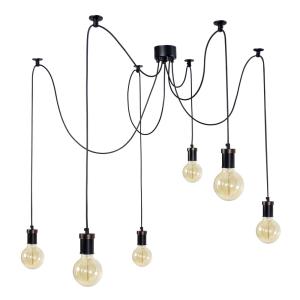 Araña bombillametal Alt. 100 cm  pantalla ampoules déco