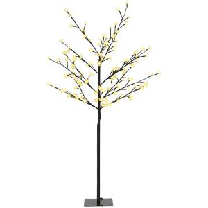 Árbol con luces 17x17x120 cm negro