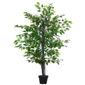 Árbol de ficus artificial verde 20 x 20 x 145 cm