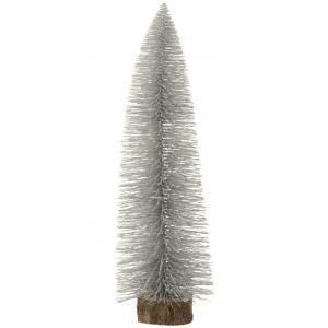 Árbol de navidad decorativo plástico brillos plata alt. 61…