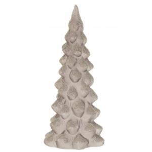 Árbol de navidad helado cristal gris alt. 35 cm
