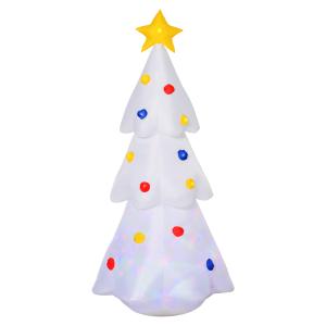 Árbol de navidad inflable color blanco 67 x 61 x 158 cm