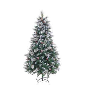 Árbol Navidad artificial de 450 ramas Alt.150 blanco-verde