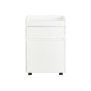 Archivador de oficina casa con 2 cajones madera blanco