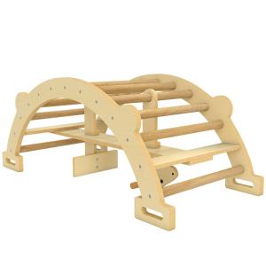 Arco de escalada 110x52x45 cm madera natural