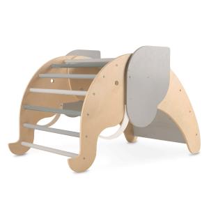 Arco de escalada para niños de madera natural con diseño de…