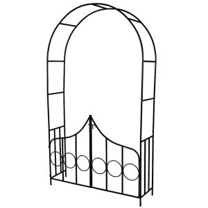 Arco de jardín de acero y cerradura resistente 140x40x240 c…