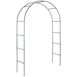 Arco de jardín de acero y resistente 140x40x240 cm verde